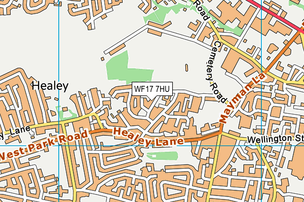 WF17 7HU map - OS VectorMap District (Ordnance Survey) WF17 7HU map - OS VectorMap District (Ordnance Survey)