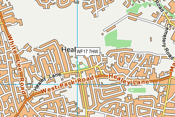 WF17 7HW map - OS VectorMap District (Ordnance Survey) WF17 7HW map - OS VectorMap District (Ordnance Survey)