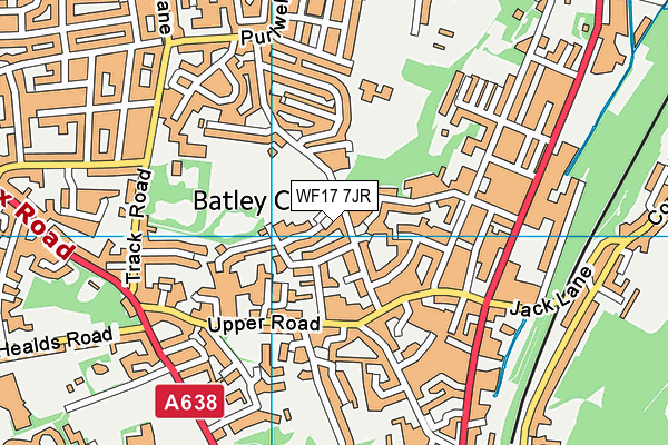 WF17 7JR map - OS VectorMap District (Ordnance Survey) WF17 7JR map - OS VectorMap District (Ordnance Survey)