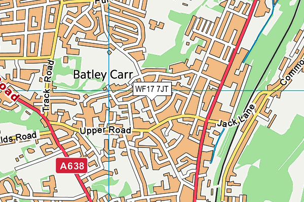 WF17 7JT map - OS VectorMap District (Ordnance Survey) WF17 7JT map - OS VectorMap District (Ordnance Survey)
