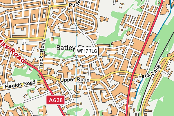 WF17 7LG map - OS VectorMap District (Ordnance Survey) WF17 7LG map - OS VectorMap District (Ordnance Survey)