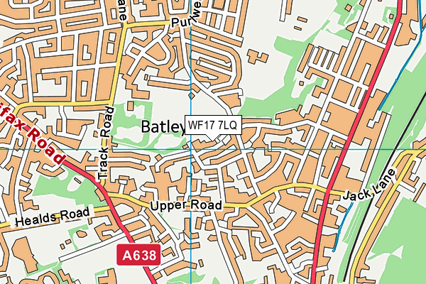 WF17 7LQ map - OS VectorMap District (Ordnance Survey) WF17 7LQ map - OS VectorMap District (Ordnance Survey)