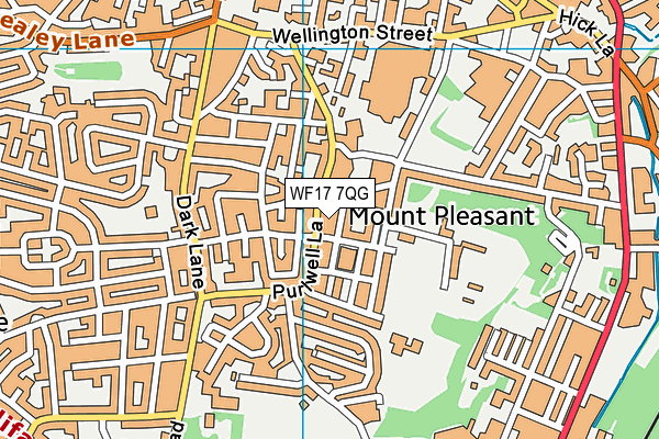 WF17 7QG map - OS VectorMap District (Ordnance Survey) WF17 7QG map - OS VectorMap District (Ordnance Survey)