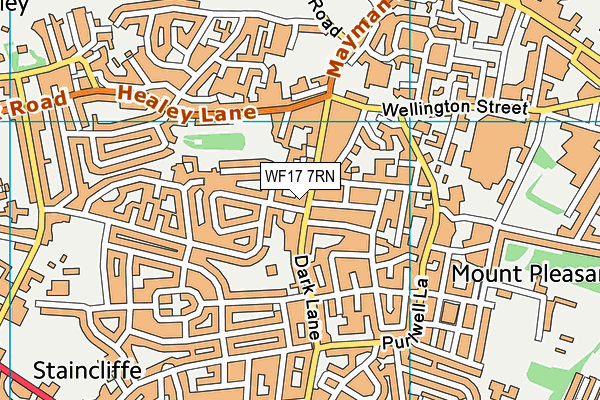 WF17 7RN map - OS VectorMap District (Ordnance Survey) WF17 7RN map - OS VectorMap District (Ordnance Survey)