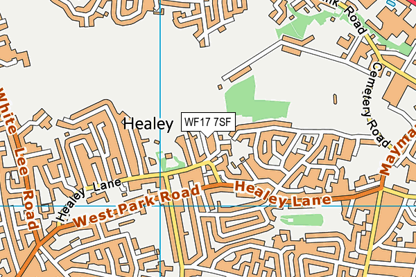 WF17 7SF map - OS VectorMap District (Ordnance Survey) WF17 7SF map - OS VectorMap District (Ordnance Survey)