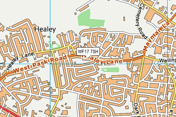 WF17 7SH map - OS VectorMap District (Ordnance Survey) WF17 7SH map - OS VectorMap District (Ordnance Survey)