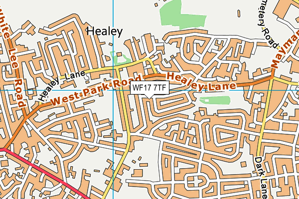WF17 7TF map - OS VectorMap District (Ordnance Survey) WF17 7TF map - OS VectorMap District (Ordnance Survey)