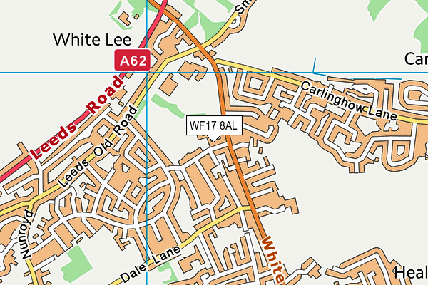 WF17 8AL map - OS VectorMap District (Ordnance Survey) WF17 8AL map - OS VectorMap District (Ordnance Survey)