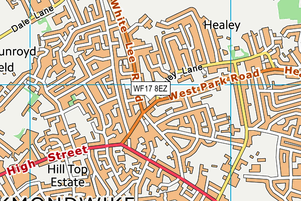 WF17 8EZ map - OS VectorMap District (Ordnance Survey) WF17 8EZ map - OS VectorMap District (Ordnance Survey)
