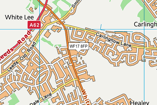 WF17 8FP map - OS VectorMap District (Ordnance Survey) WF17 8FP map - OS VectorMap District (Ordnance Survey)