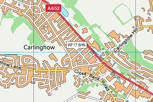 WF17 8HN map - OS VectorMap District (Ordnance Survey) WF17 8HN map - OS VectorMap District (Ordnance Survey)