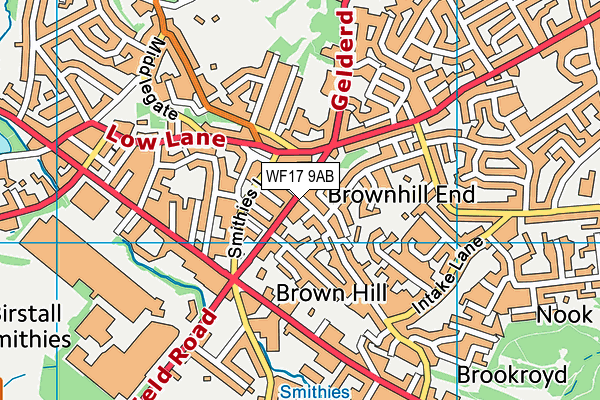 WF17 9AB map - OS VectorMap District (Ordnance Survey) WF17 9AB map - OS VectorMap District (Ordnance Survey)