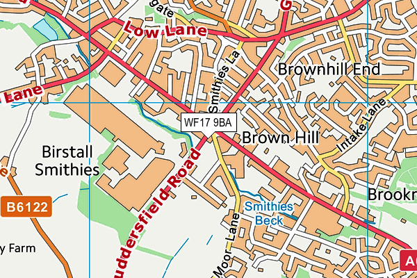 WF17 9BA map - OS VectorMap District (Ordnance Survey) WF17 9BA map - OS VectorMap District (Ordnance Survey)
