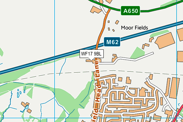 WF17 9BL map - OS VectorMap District (Ordnance Survey) WF17 9BL map - OS VectorMap District (Ordnance Survey)