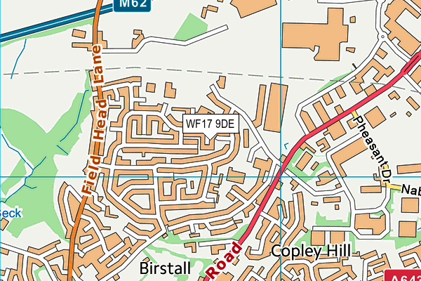 WF17 9DE map - OS VectorMap District (Ordnance Survey) WF17 9DE map - OS VectorMap District (Ordnance Survey)
