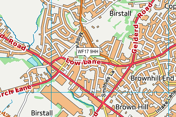 WF17 9HH map - OS VectorMap District (Ordnance Survey) WF17 9HH map - OS VectorMap District (Ordnance Survey)