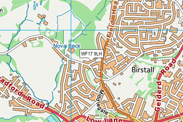 WF17 9LH map - OS VectorMap District (Ordnance Survey) WF17 9LH map - OS VectorMap District (Ordnance Survey)