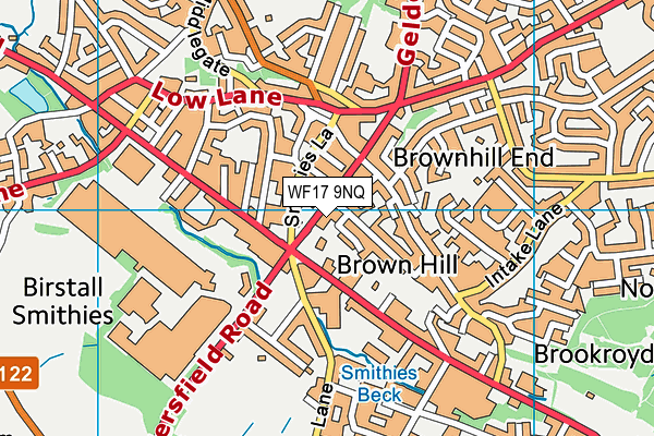 WF17 9NQ map - OS VectorMap District (Ordnance Survey) WF17 9NQ map - OS VectorMap District (Ordnance Survey)