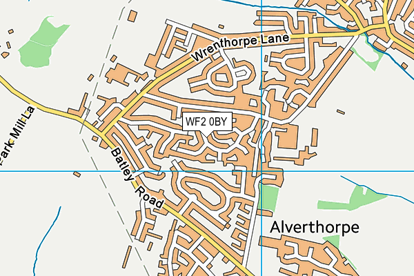 WF2 0BY map - OS VectorMap District (Ordnance Survey) WF2 0BY map - OS VectorMap District (Ordnance Survey)