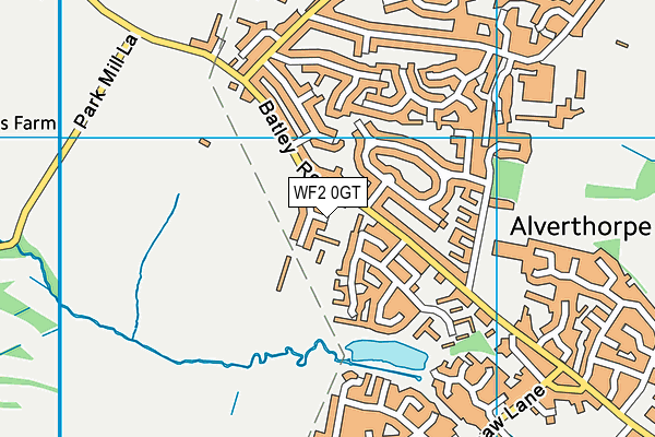 WF2 0GT map - OS VectorMap District (Ordnance Survey) WF2 0GT map - OS VectorMap District (Ordnance Survey)