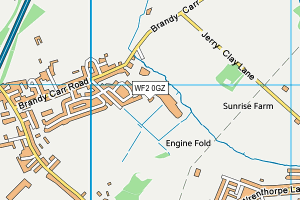 WF2 0GZ map - OS VectorMap District (Ordnance Survey) WF2 0GZ map - OS VectorMap District (Ordnance Survey)