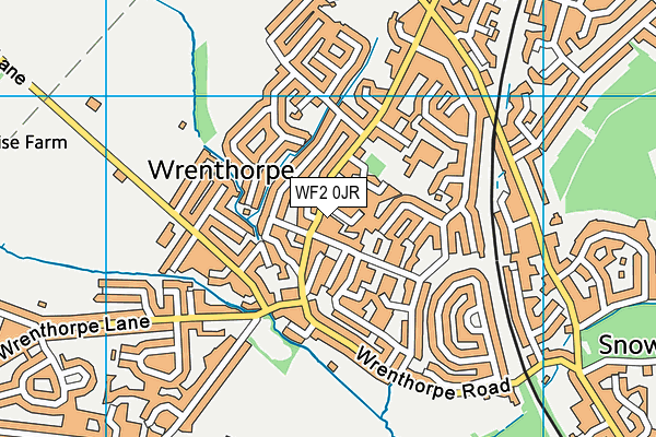 WF2 0JR map - OS VectorMap District (Ordnance Survey) WF2 0JR map - OS VectorMap District (Ordnance Survey)