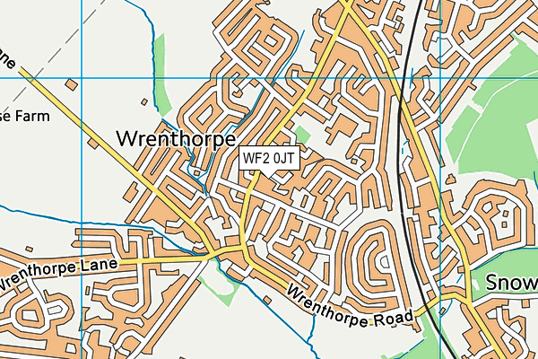 WF2 0JT map - OS VectorMap District (Ordnance Survey) WF2 0JT map - OS VectorMap District (Ordnance Survey)