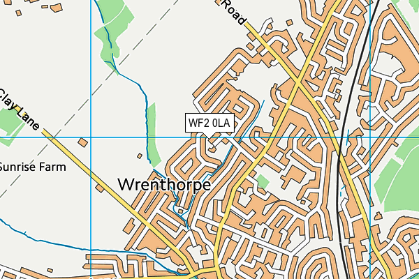 WF2 0LA map - OS VectorMap District (Ordnance Survey) WF2 0LA map - OS VectorMap District (Ordnance Survey)