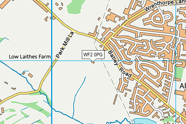 WF2 0PG map - OS VectorMap District (Ordnance Survey) WF2 0PG map - OS VectorMap District (Ordnance Survey)