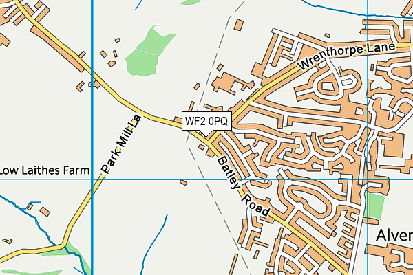 WF2 0PQ map - OS VectorMap District (Ordnance Survey) WF2 0PQ map - OS VectorMap District (Ordnance Survey)