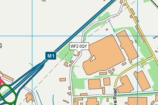 WF2 0QY map - OS VectorMap District (Ordnance Survey) WF2 0QY map - OS VectorMap District (Ordnance Survey)