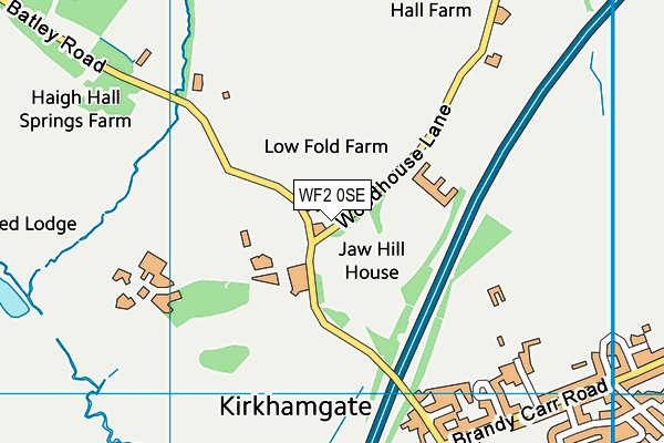 WF2 0SE map - OS VectorMap District (Ordnance Survey) WF2 0SE map - OS VectorMap District (Ordnance Survey)