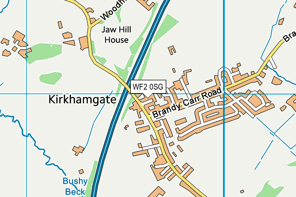 WF2 0SG map - OS VectorMap District (Ordnance Survey) WF2 0SG map - OS VectorMap District (Ordnance Survey)