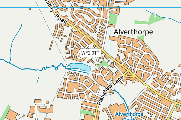 WF2 0TT map - OS VectorMap District (Ordnance Survey) WF2 0TT map - OS VectorMap District (Ordnance Survey)