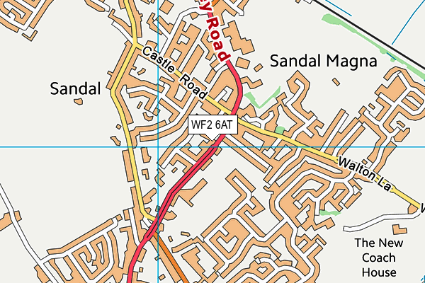 WF2 6AT map - OS VectorMap District (Ordnance Survey) WF2 6AT map - OS VectorMap District (Ordnance Survey)