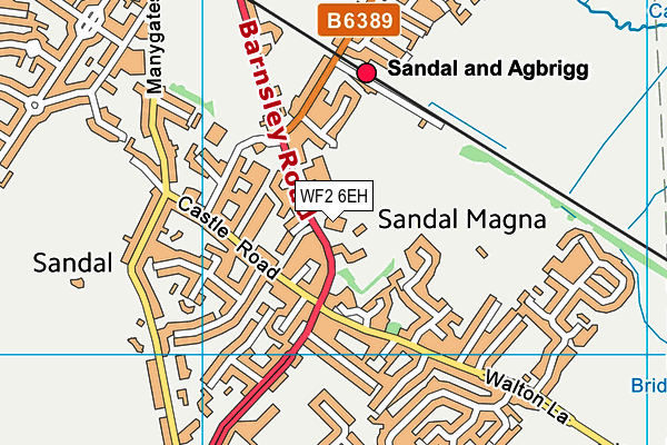 WF2 6EH map - OS VectorMap District (Ordnance Survey) WF2 6EH map - OS VectorMap District (Ordnance Survey)