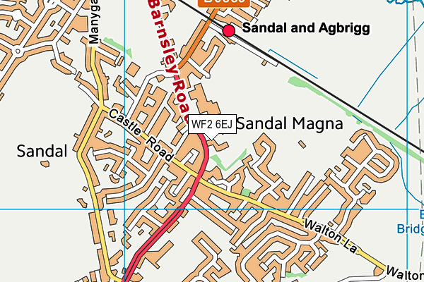 WF2 6EJ map - OS VectorMap District (Ordnance Survey) WF2 6EJ map - OS VectorMap District (Ordnance Survey)