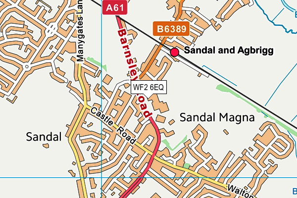 WF2 6EQ map - OS VectorMap District (Ordnance Survey) WF2 6EQ map - OS VectorMap District (Ordnance Survey)