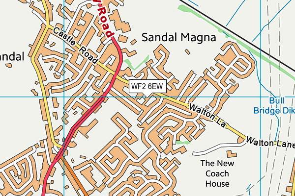 WF2 6EW map - OS VectorMap District (Ordnance Survey) WF2 6EW map - OS VectorMap District (Ordnance Survey)