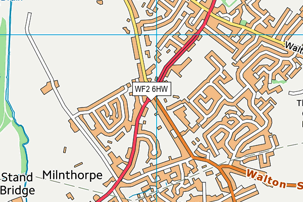 WF2 6HW map - OS VectorMap District (Ordnance Survey) WF2 6HW map - OS VectorMap District (Ordnance Survey)