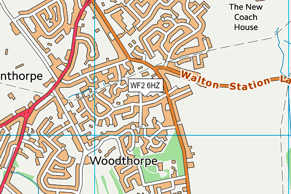 WF2 6HZ map - OS VectorMap District (Ordnance Survey) WF2 6HZ map - OS VectorMap District (Ordnance Survey)