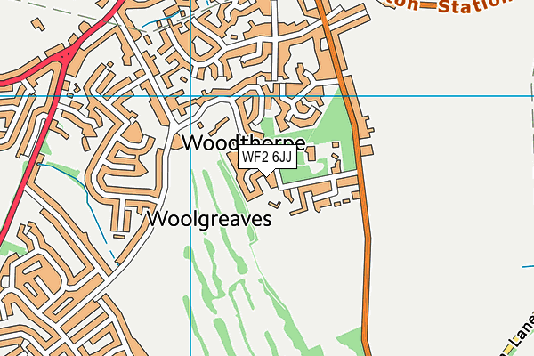 WF2 6JJ map - OS VectorMap District (Ordnance Survey) WF2 6JJ map - OS VectorMap District (Ordnance Survey)