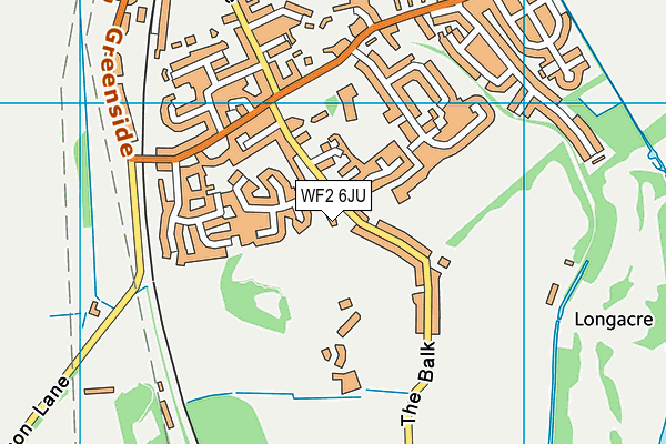 WF2 6JU map - OS VectorMap District (Ordnance Survey) WF2 6JU map - OS VectorMap District (Ordnance Survey)