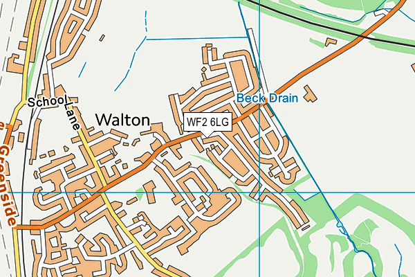 WF2 6LG map - OS VectorMap District (Ordnance Survey) WF2 6LG map - OS VectorMap District (Ordnance Survey)