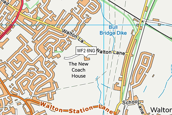 WF2 6NG map - OS VectorMap District (Ordnance Survey) WF2 6NG map - OS VectorMap District (Ordnance Survey)