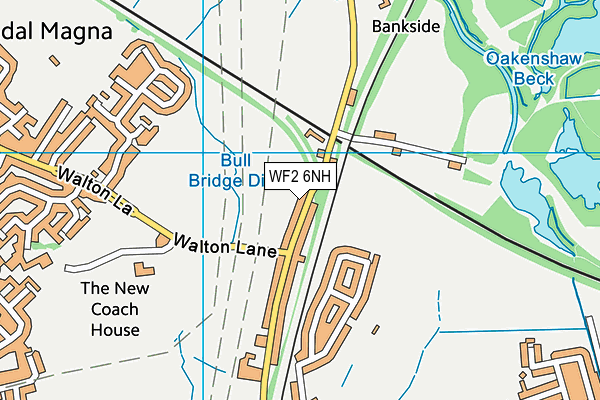 WF2 6NH map - OS VectorMap District (Ordnance Survey) WF2 6NH map - OS VectorMap District (Ordnance Survey)