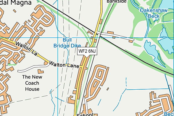 WF2 6NJ map - OS VectorMap District (Ordnance Survey) WF2 6NJ map - OS VectorMap District (Ordnance Survey)