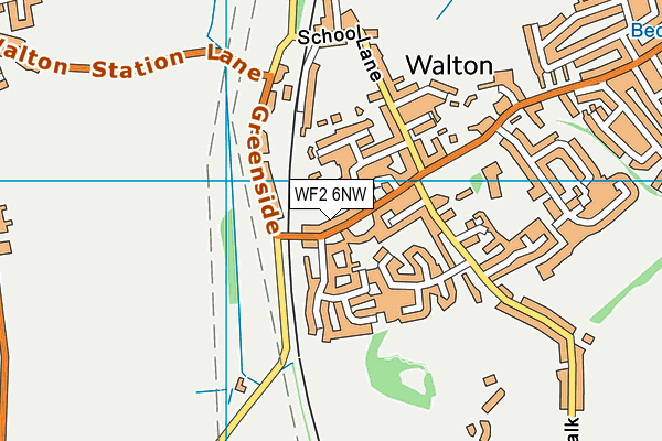 WF2 6NW map - OS VectorMap District (Ordnance Survey) WF2 6NW map - OS VectorMap District (Ordnance Survey)