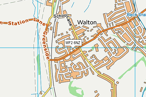 WF2 6NZ map - OS VectorMap District (Ordnance Survey)