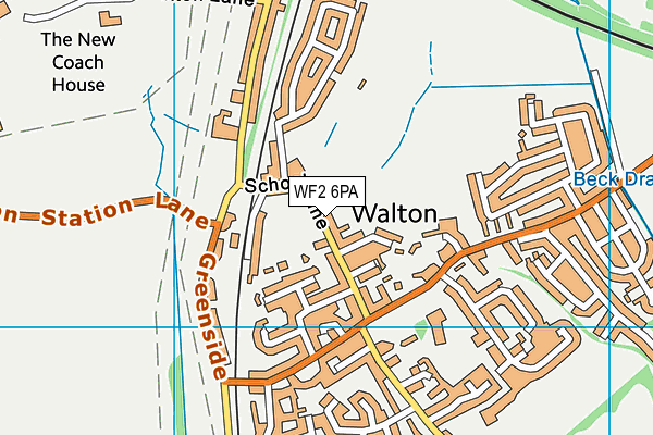 WF2 6PA map - OS VectorMap District (Ordnance Survey) WF2 6PA map - OS VectorMap District (Ordnance Survey)